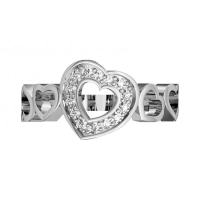 Attractive Heart Ring with diamonds